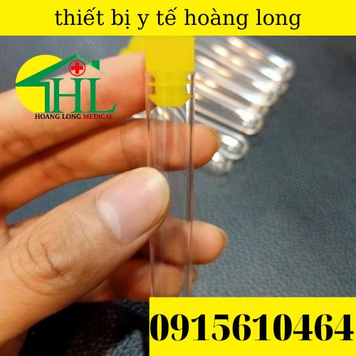 Túi 100 ống nghiệm nhựa PS trong suốt có nắp (các size)