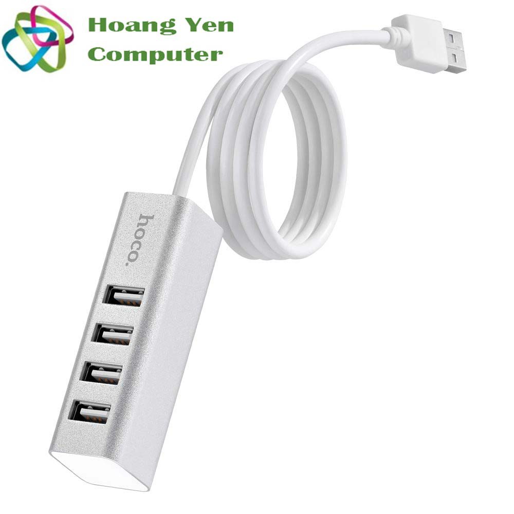 Hub USB 4 Cổng Hoco HB1, Dây Dài 80CM - BH 1 Năm Chính Hãng