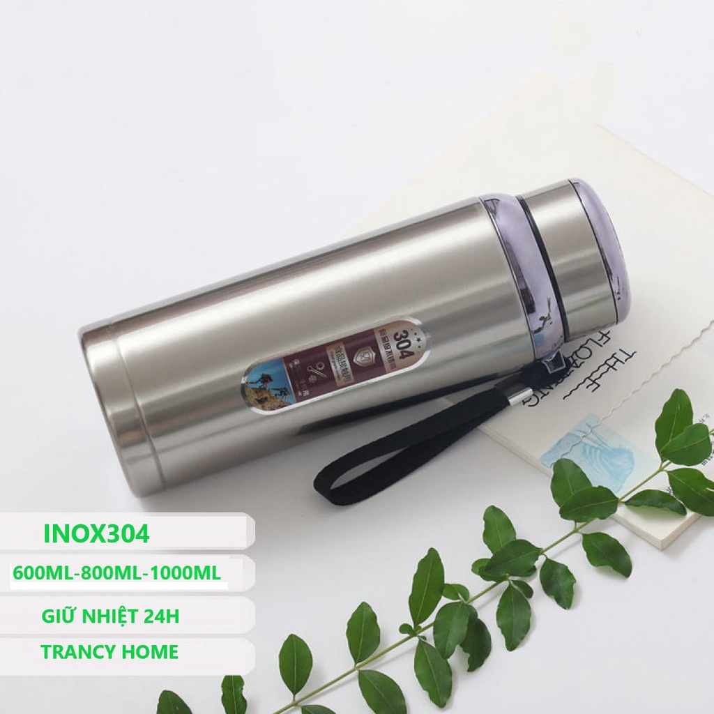 Bình Giữ Nhiệt TRANCY Bình Đựng Nước Inox304 BTC01