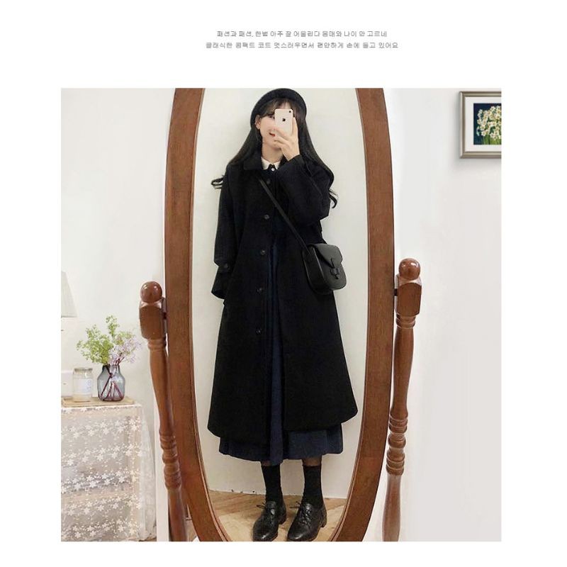 [Có sẵn đen size M] Áo dạ quảng châu dáng dài | BigBuy360 - bigbuy360.vn