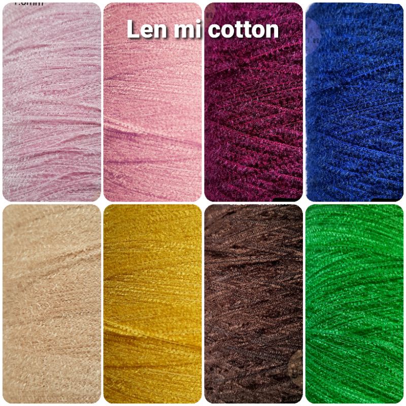 (100gr) Len mi cotton Nhật, đan móc áo hè thu