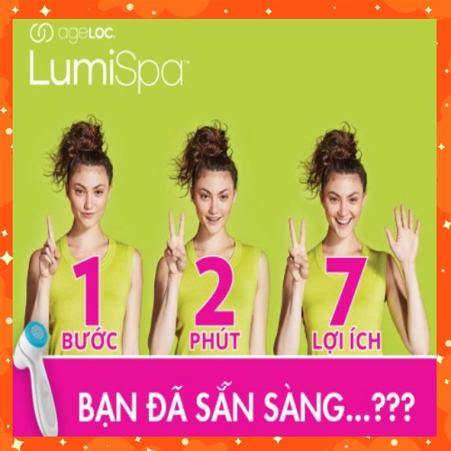 Máy Rửa Mặt LumiSpa Nuskin + Sữa Rửa Mặt Lumispa - Hàng Chính Hãng CTY