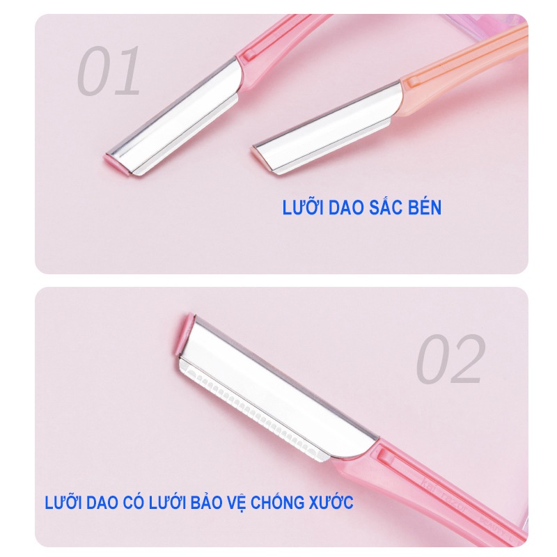 Dạo cạo lông mày bằng thép không gỉ, hàng nội địa trung