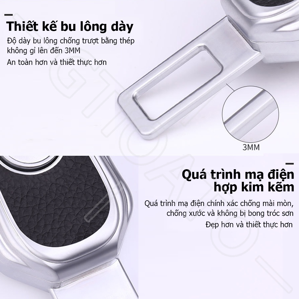 GTIOATO Chốt Cài Dây An Toàn Xe Ô Tô Chốt Dây An Toàn Ô Tô Chốt Dây An Toàn Trên Xe Chốt Khóa Dây Đai An Toàn Xe Hơi Cho Toyota Honda Nissan Ford Mitsubishi Chevrolet MG Hyundai KIA