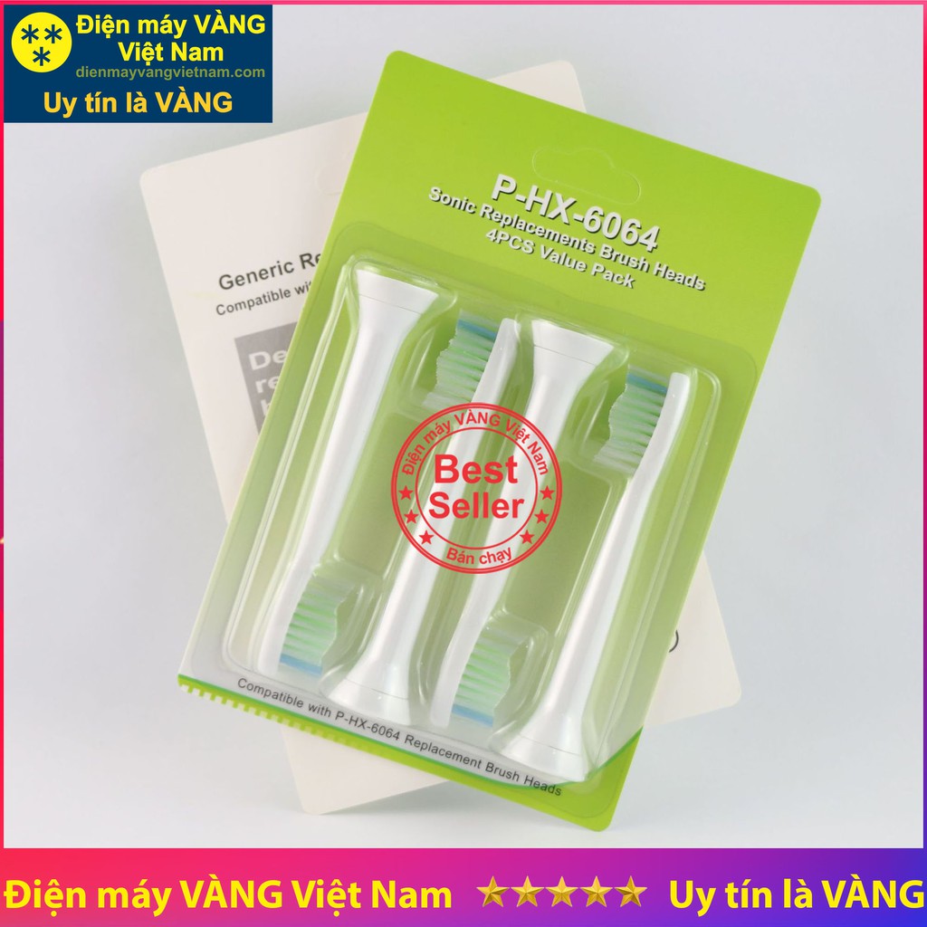 [BIG SALE] Vỉ 4 Đầu Bàn Chải Đánh Răng Điện Thay Thế