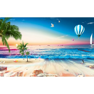 Tranh dán tường 3D biển đại dương, tranh thế giới dưới đại dương