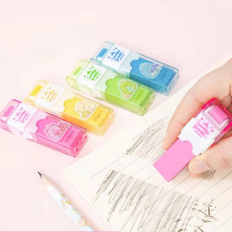 Cục gôm tẩy tẩy bút chì San-X SUMIKO GURASHI hình động vật hoạt hình sáng tạo có con lăn làm quà tặng sinh nhật cho bé