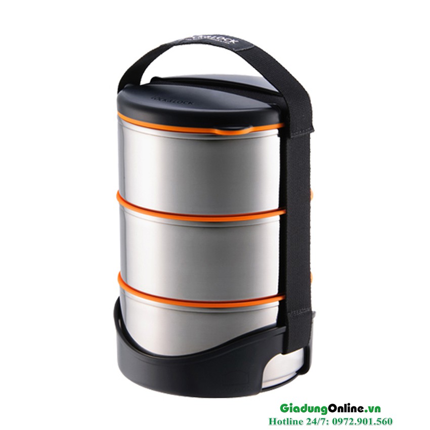 Cặp lồng cơm inox 3 tầng Lock&Lock LHC990 620ml