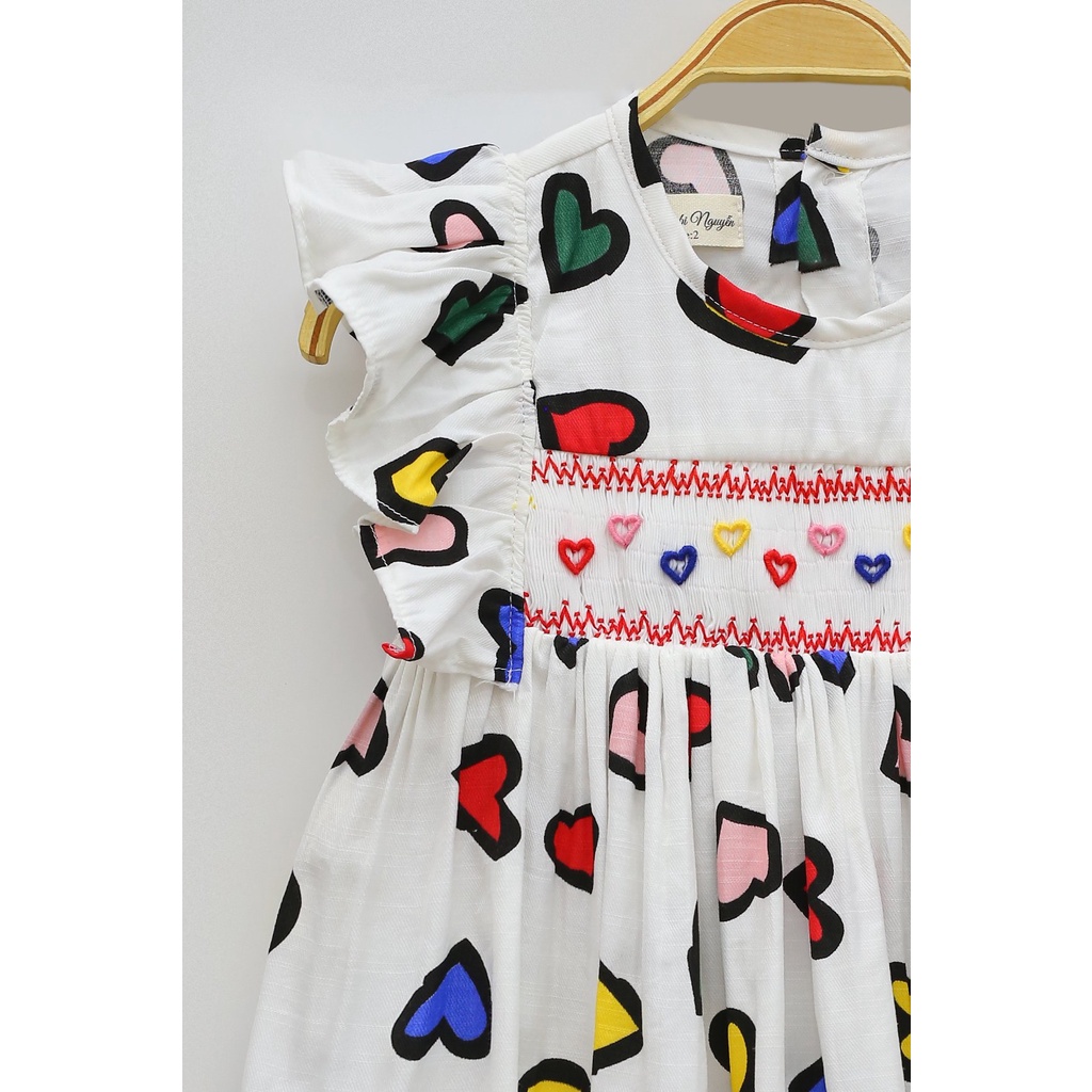 ĐẦM SMOCK TIM MÀU SẮC