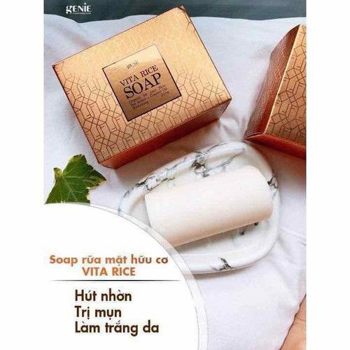 Xà phòng rửa mặt sáng da Genie Vita Rice Hàn Quốc