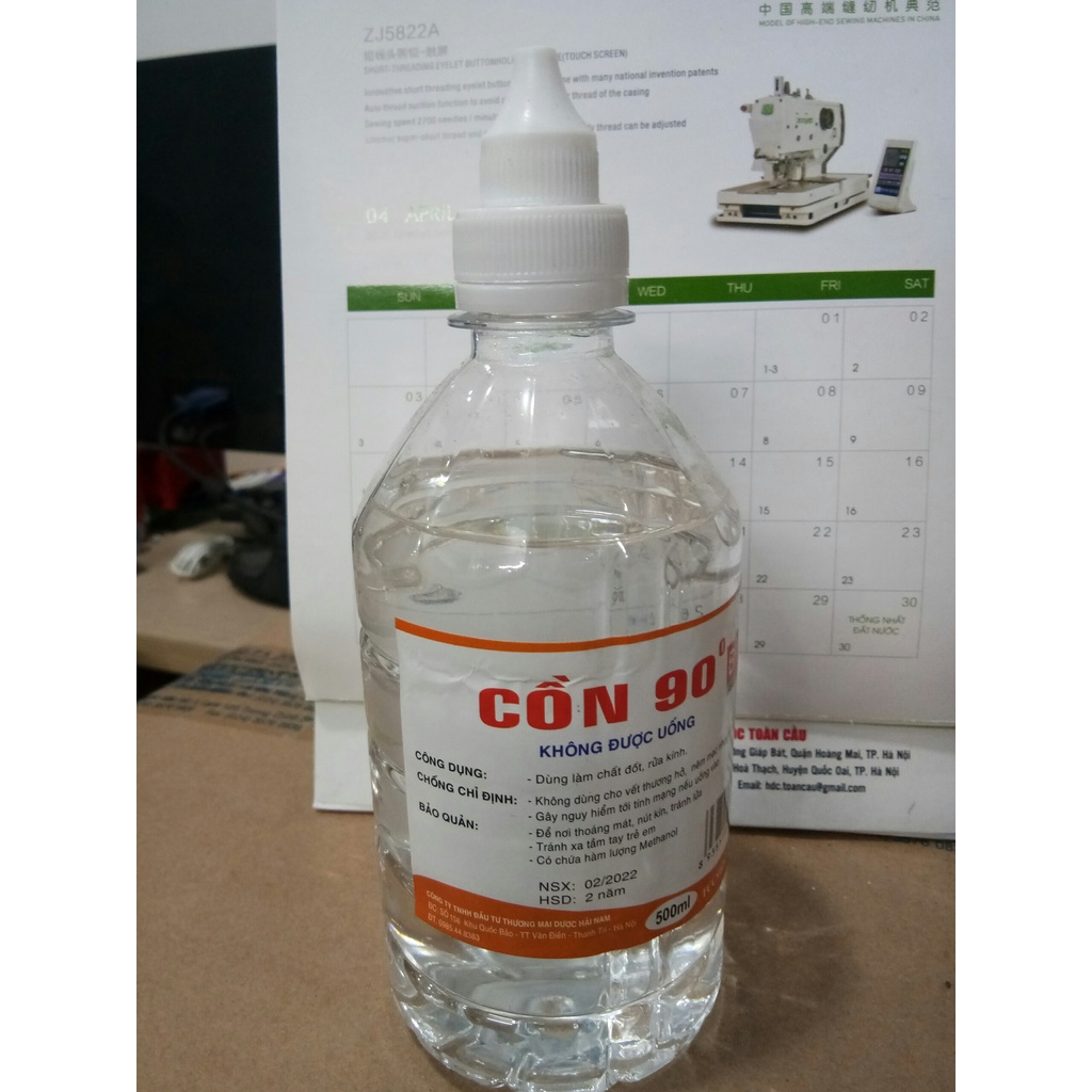CỒN 90 ĐỘ SÁT KHUẨN  500ML