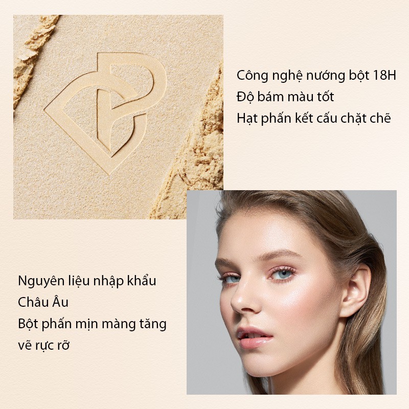 Bảng phấn trang điểmPerfect Diary 3-trong-1 bắt sáng/ tạo khối và má hồng 2 tông 0.15g