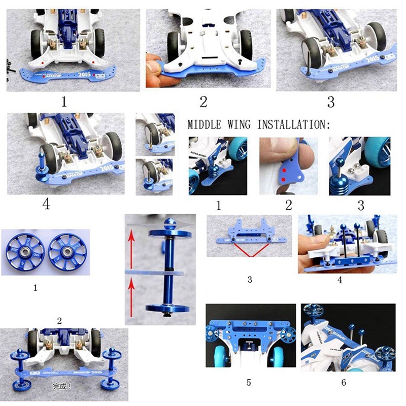 1 Bộ Bộ sửa đổi khung gầm MA 'AR cho xe Tamiya Mini 4WD RC