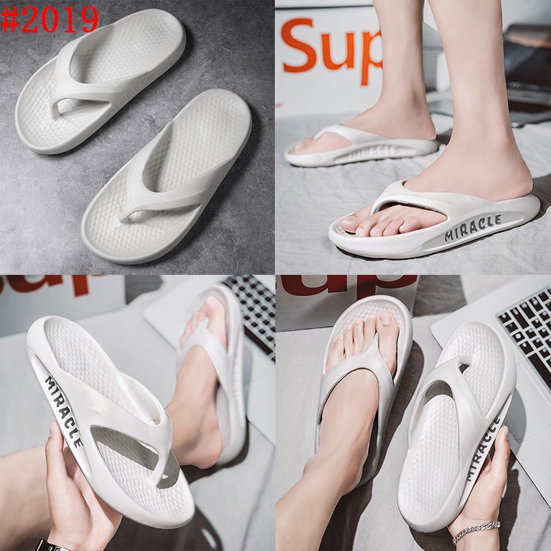 Dép Xỏ Ngón Đi Biển Đế Dày Thoải Mái Chống Trượt Cho Cặp Đôi Size 35-46