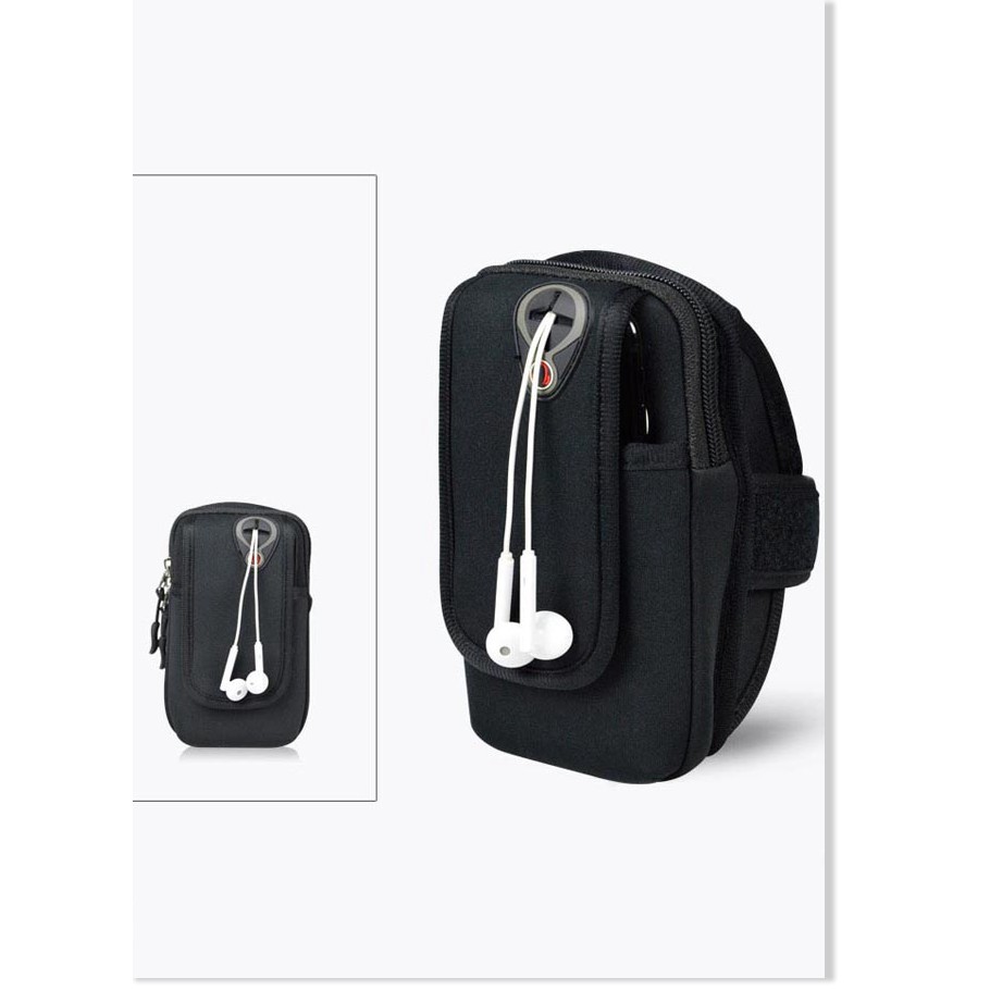 Túi đeo tay đựng điện thoại chạy thể dục đa năng - Đen-TDT02