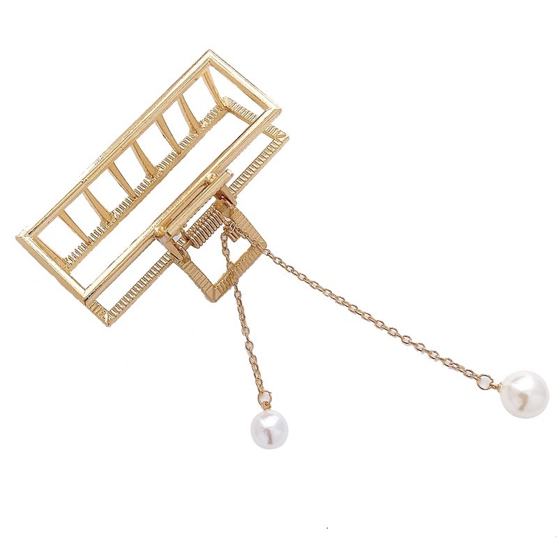 Kẹp tóc càng cua đính ngọc trai phối tua rua thời trang Hàn Quốc cho nữ