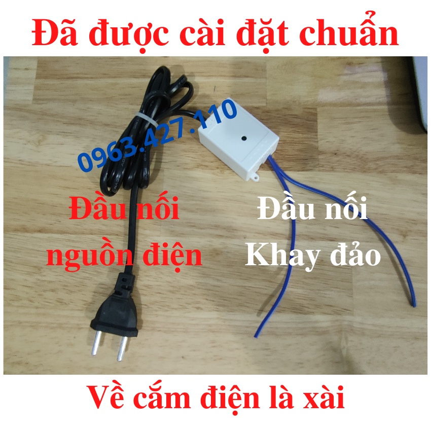 Bộ Timer hẹn giờ đảo trứng 220V, đấu sẵn, cài đặt sẵn