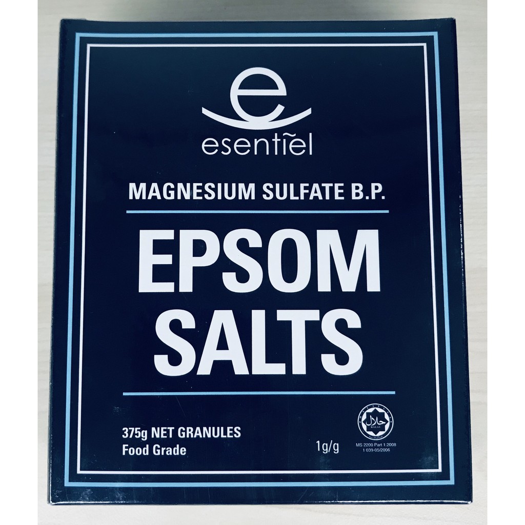 Muối Epsom Salt tẩy tế bào chết, cải thiện mụn lưng, hỗ trợ giảm đau do bệnh gout nhập khẩu Singapore, hộp 375g