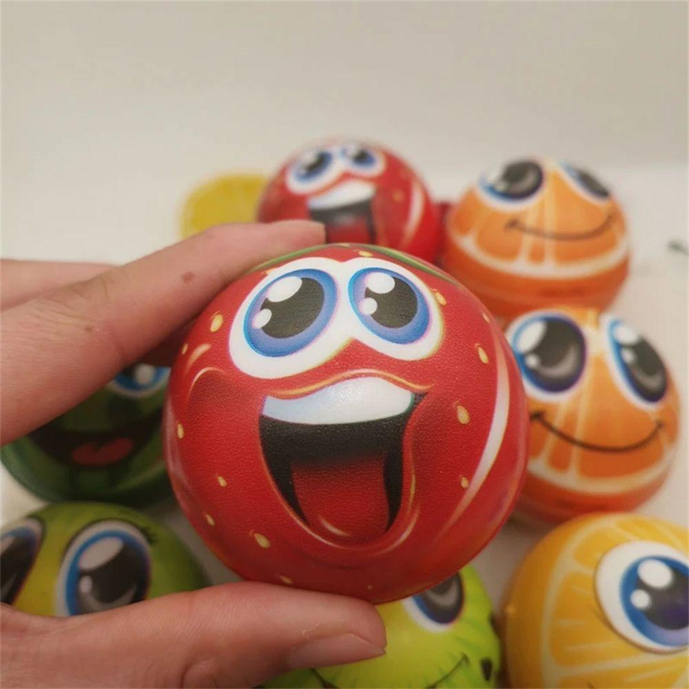 Đồ Chơi Bóp Xả Stress Hình Trái Cam|Đồ Chơi Bóng Xốp Hình Mặt Cười Giảm Căng Thẳng