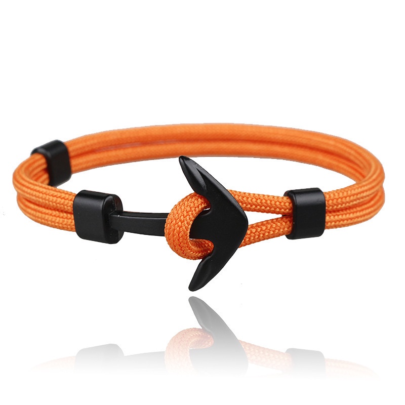 Vòng Tay Dây Bện Mặt Hình Mỏ Neo Thời Trang Cho Nam Nữ