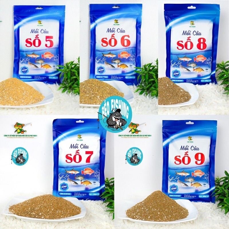 Mồi câu cá Phú Thành số 7, số 9, số 6, số 8, số 5 chuyên chép...