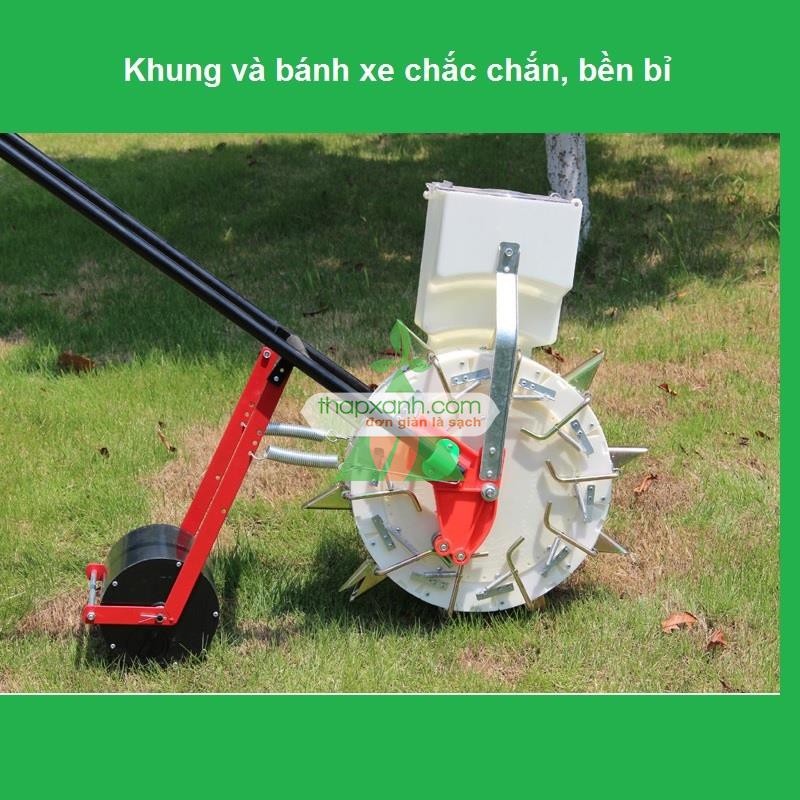 Máy gieo hạt tự động 8 răng, Máy gieo hạt 1 hàng bánh lăn 20cm, Máy gieo đậu phộng, Lạc