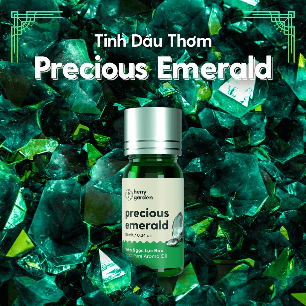 Tinh Dầu Phối Hương Precious Emerald (Hoa Lá Xanh) Làm Nến Thơm, Xông Thơm Phòng HENY GARDEN