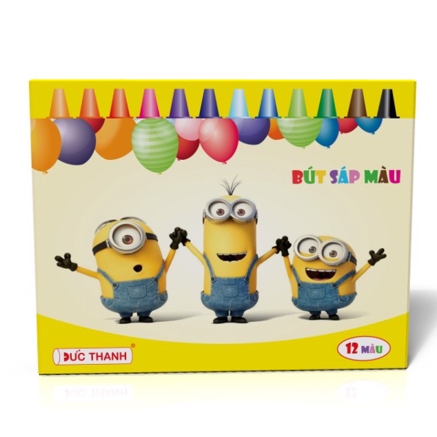 Bút sáp màu Đức Thanh - Hình minion tinh nghịch 12 màu