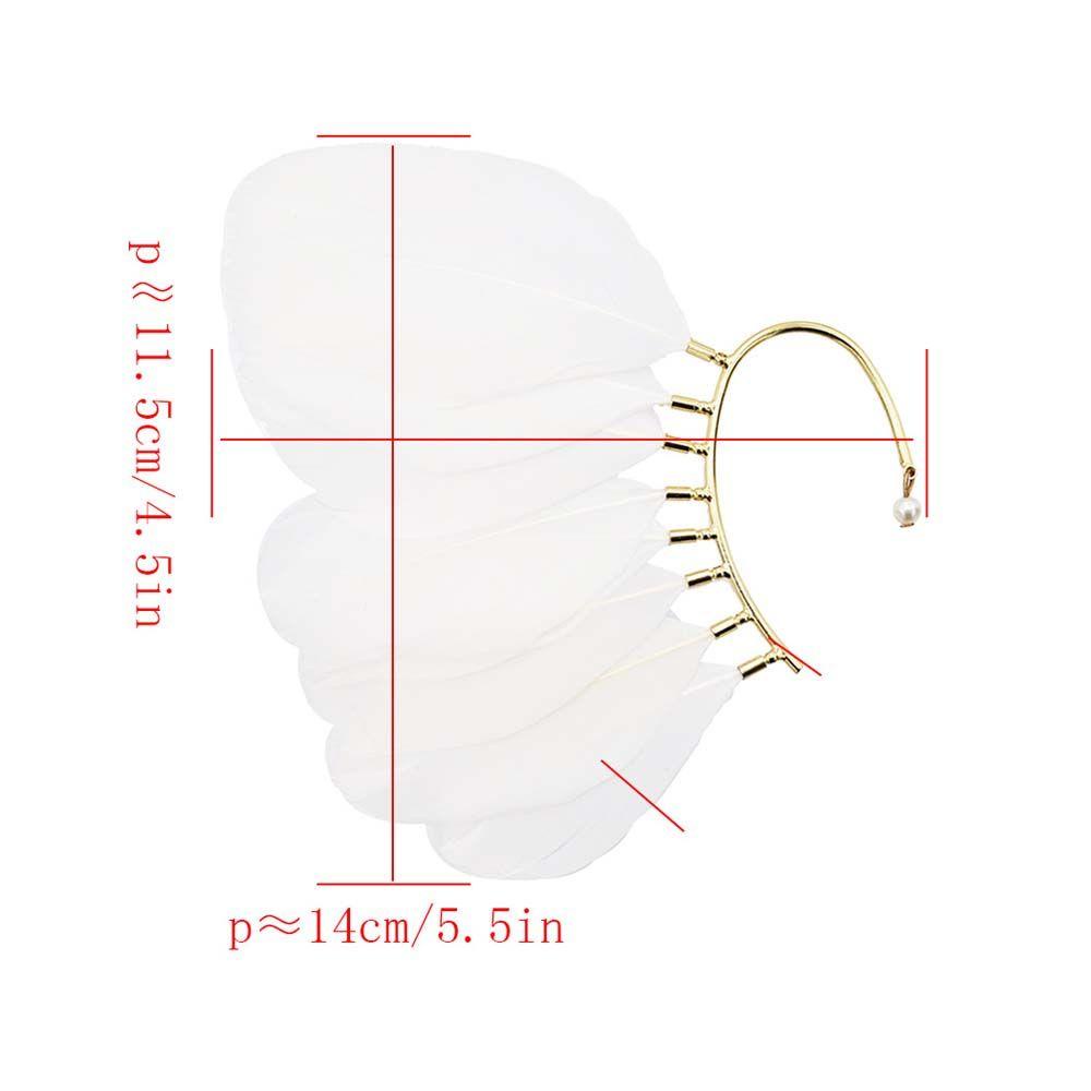 Khuyên Tai Dạng Móc Hình Lông Vũ Màu Trắng Đen 15H Thời Trang Cho Nữ