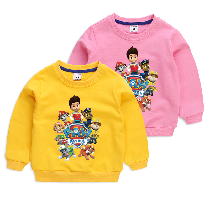 Áo sweater tay dài mùa thu in họa tiết hoạt hình Paw Patrol 10 màu sắc thời trang cho bé