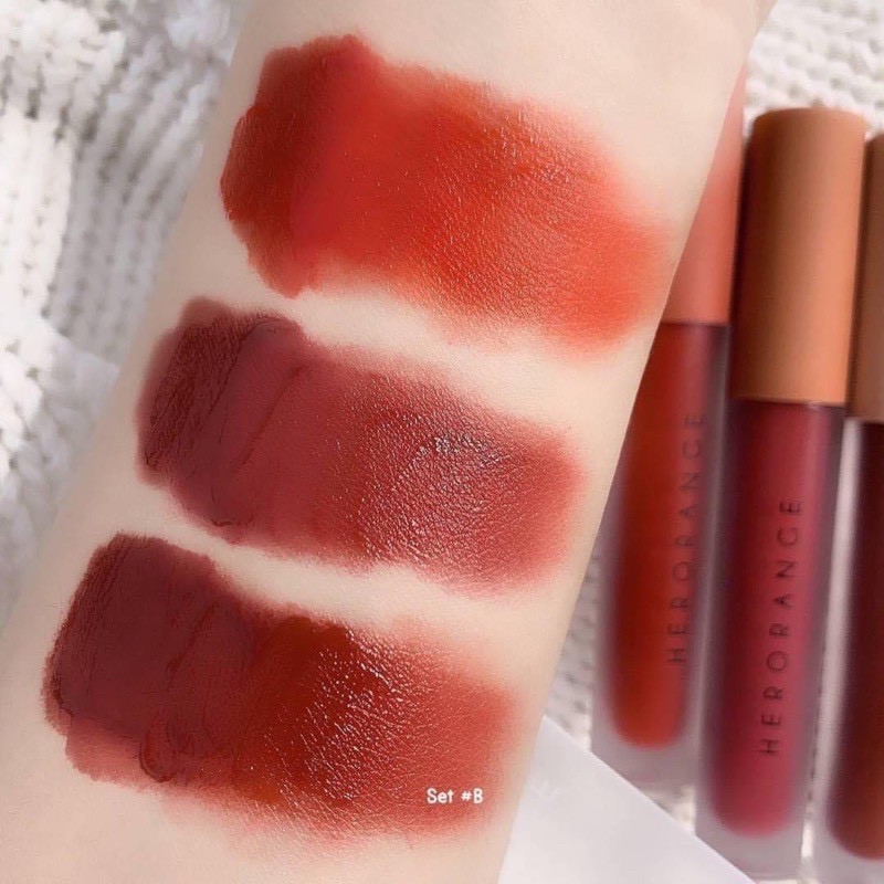 [HER ORANGE] Set 3 son kem Her Orange Fluffy Lip Glaze | Thế Giới Skin Care