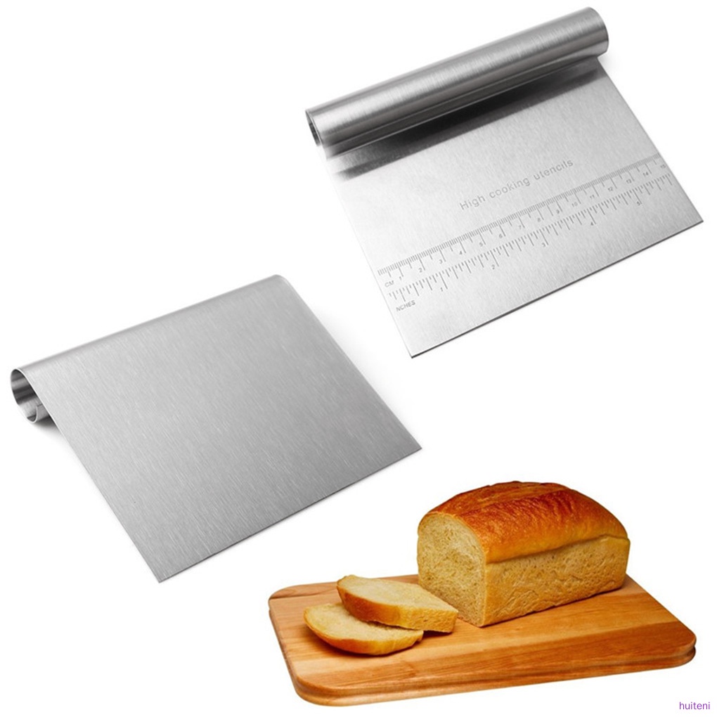 Dụng Cụ Cạo Bột Làm Bánh Bằng Thép Không Gỉ Có Thước Đo