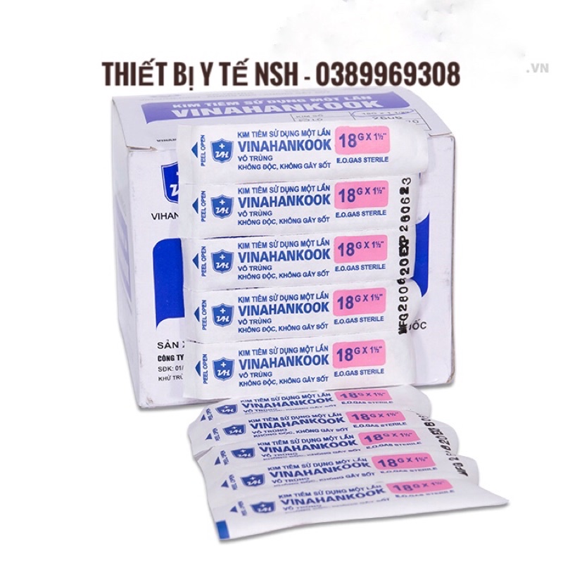 ❤️ Đầu Kim tiêm ép vỉ 18G 20g 23g 25g 26g VINAHANCOOK ĐẦU KIM SẠC LẤY THUỐC 18/20/23/25/26G Vinahankook
