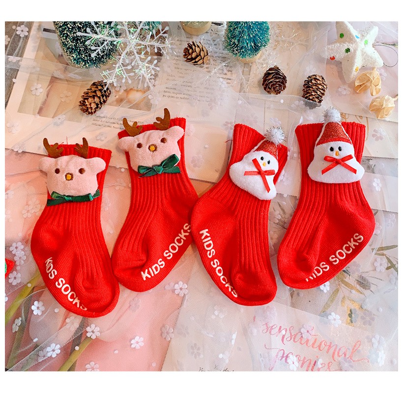 TẤT NOEL COTTON CHO BÉ TRAI VÀ BÉ GÁI TỪ 0-4 TUỔI HÀNG CAO CẤP MIMI SHOP