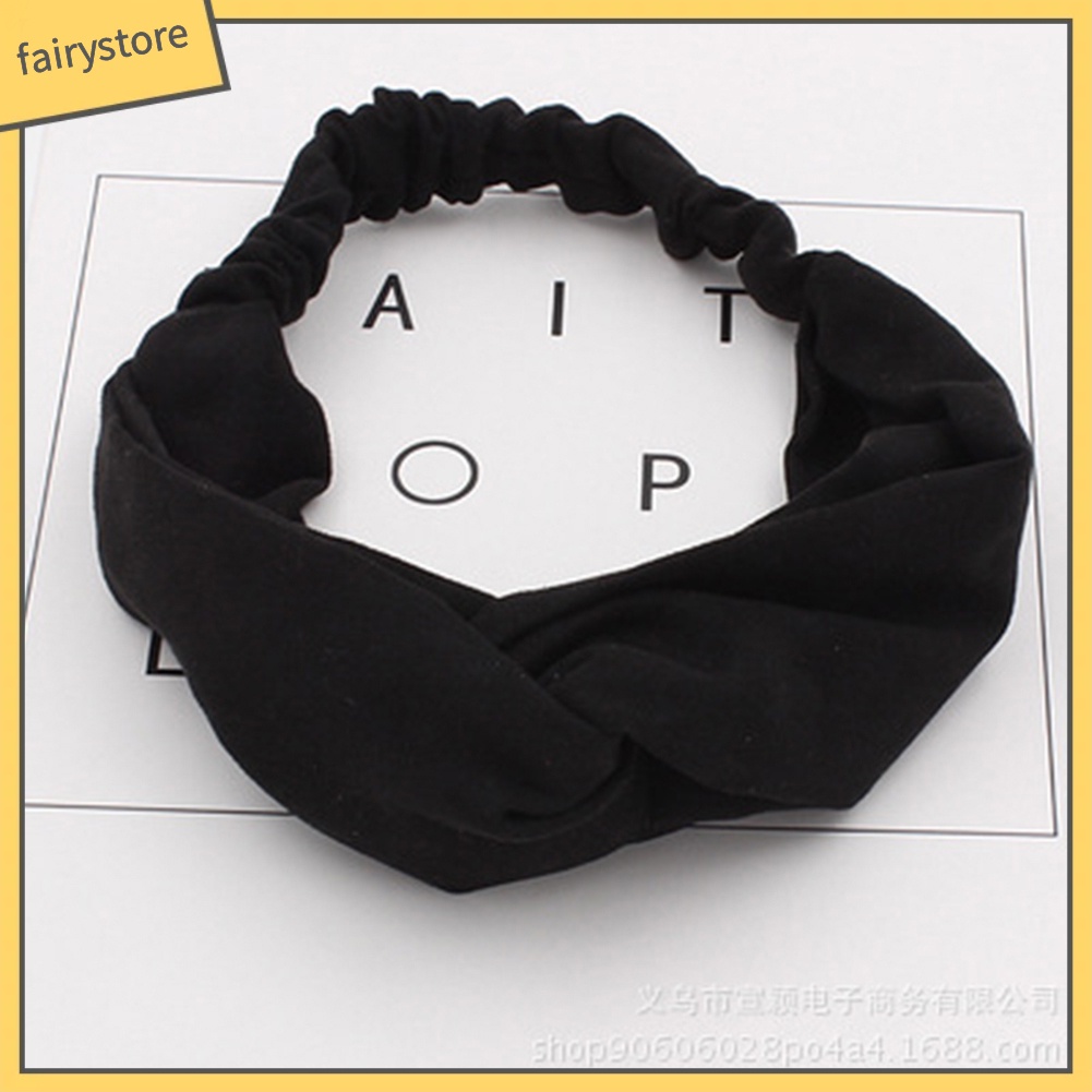 Băng Đô Cài Tóc Màu Trơn Thiết Kế Đơn Giản Cho Nữ