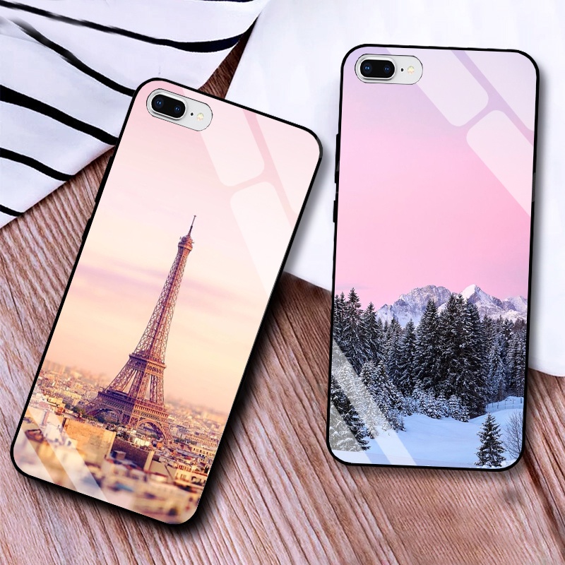 Ốp Lưng IPHONE 7, 8, 7 Plus, 8 Plus Mặt kính cường lực Cao Cấp, Sang Trọng thiết kế Độc Quyền