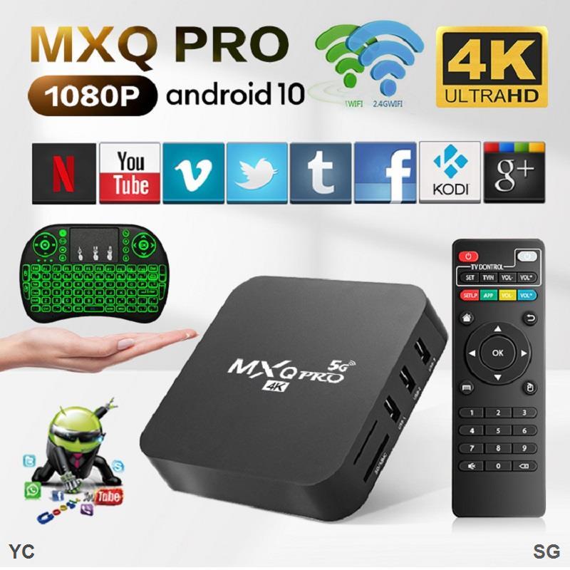 Đầu TV BOX MXQ Pro 5g 4K 16 + 256GB 2.4gwifi Android 10.1 UHD + i8 Mini ChấT LượNg Cao