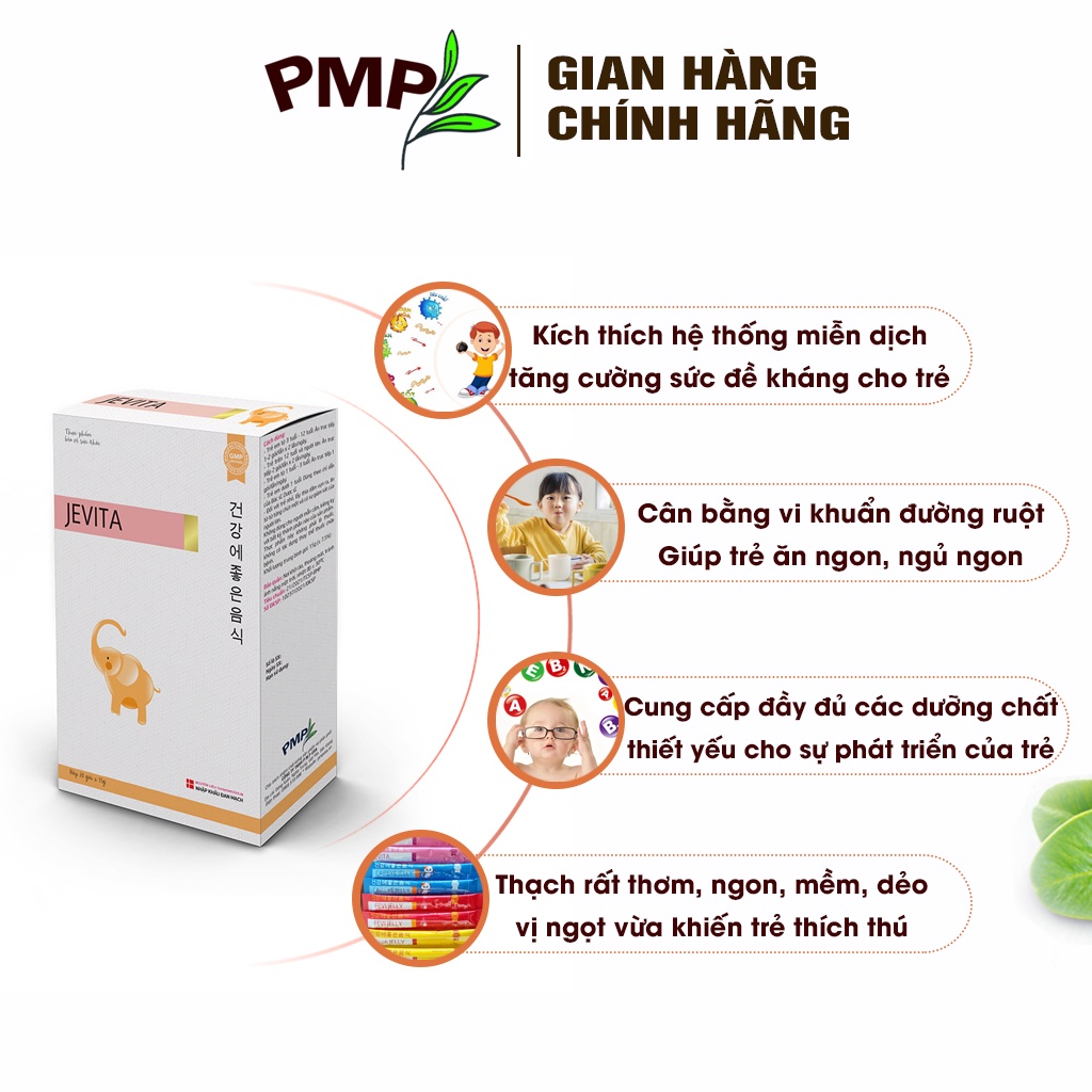 Thạch Jevita PMP Giúp Ăn Ngon, Ngủ Ngon, Tăng Cường Sức Đề Kháng