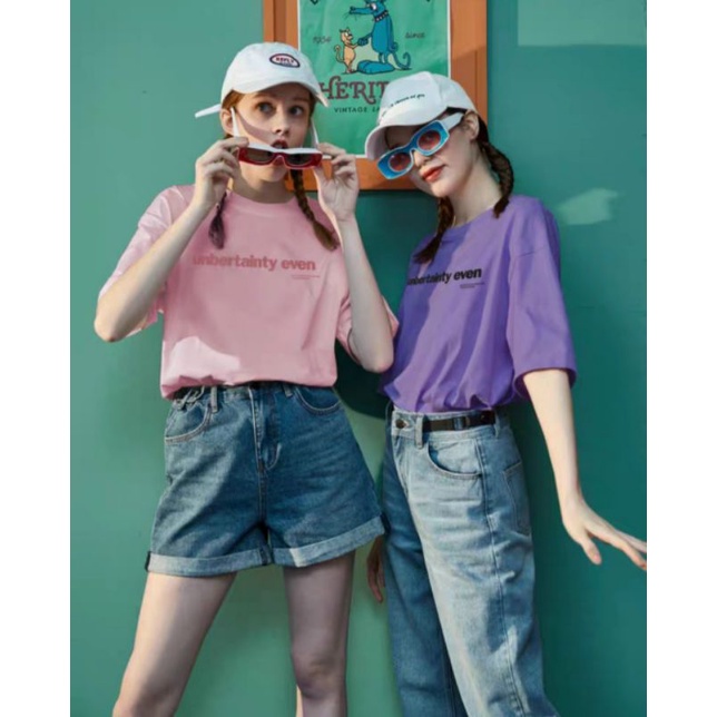 Áo thun nữ tay ngắn cổ tròn cộc tay hàng cao cấp kiểu in chữ mẫu mới đơn giản trẻ trung