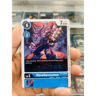 Thẻ bài digimon mã bt1-040 - weregarurumon - digimon - uncommon