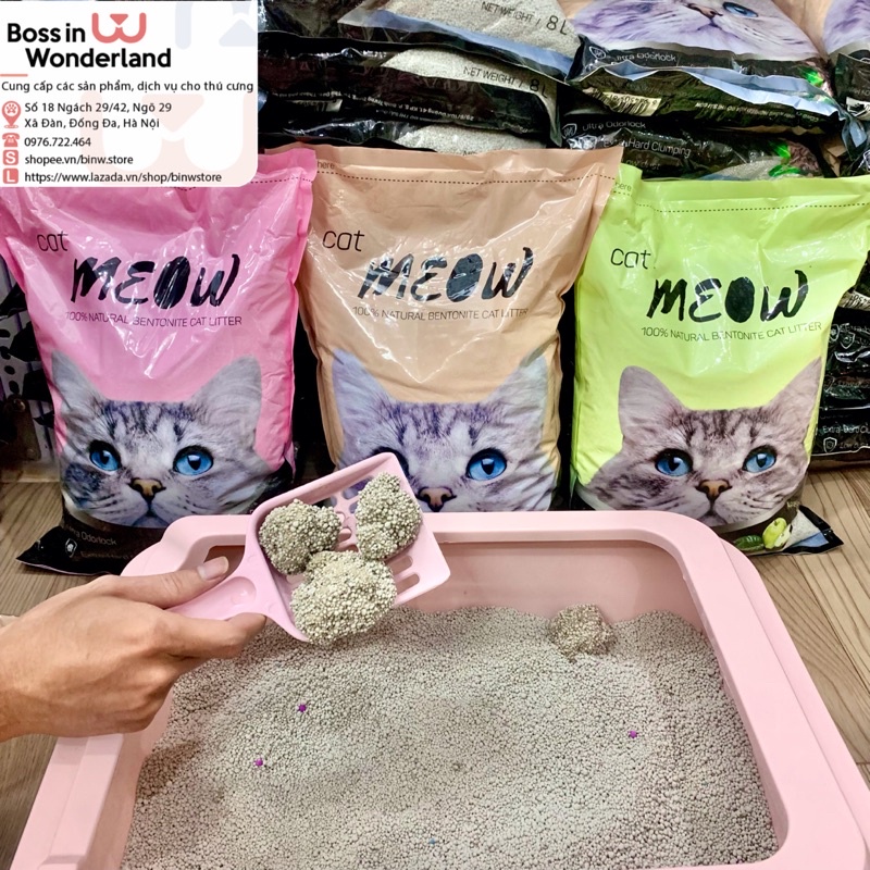 Cát vệ sinh cho mèo cat MEOW siêu vón hút