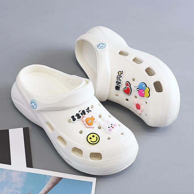 Giày Sandal Cao Gót Đế Dày Đục Lỗ Thời Trang Mùa Hè Mới 2021 Dễ Phối Đồ Cho Nữ