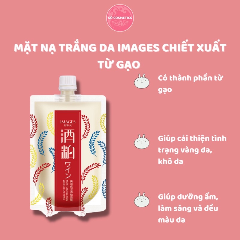 Mặt Nạ Trắng Da Images Chiết Xuất Từ Gạo Lên Men 170g