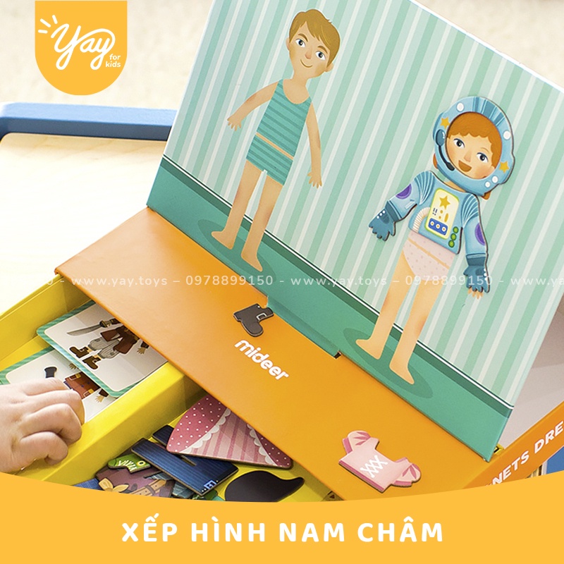 [9 MẪU] Xếp Hình Nam Châm Mideer 3+