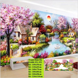 (KHO SỈ GIÁ RẺ ) Tranh đính đá hồ thiên nga  y8006 y8007 y8008 y8009 y8011 y8010