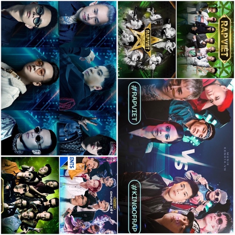 Sticker RAP Việt 30 cái ép lụa khác nhau /hình dán RAP việt