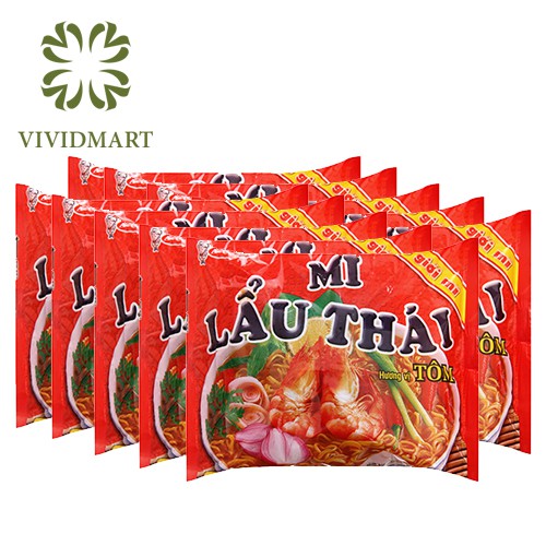 [Toàn quốc] [Combo 10 gói] MÌ LẨU THÁI HƯƠNG VỊ TÔM và MÌ HOÀNH THÁNH TÔM - THẾ GIỚI MÌ - GÓI 81g - ACECOOK | BigBuy360 - bigbuy360.vn