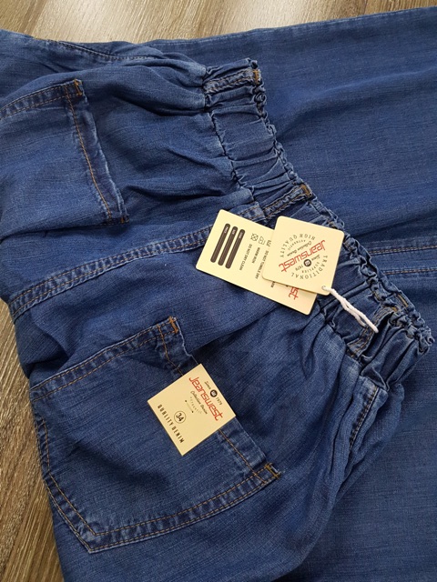 Quần jeans culottes west dư xịn - form ống rộng
