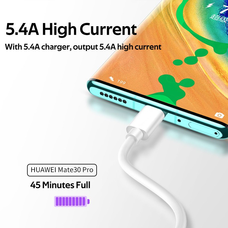 Dây cáp sạc nhanh loại C 5A cho Huawei P30 P20 Pro Mate20 Samsung S10 S9 S8 S7 Note9 8 OPPO