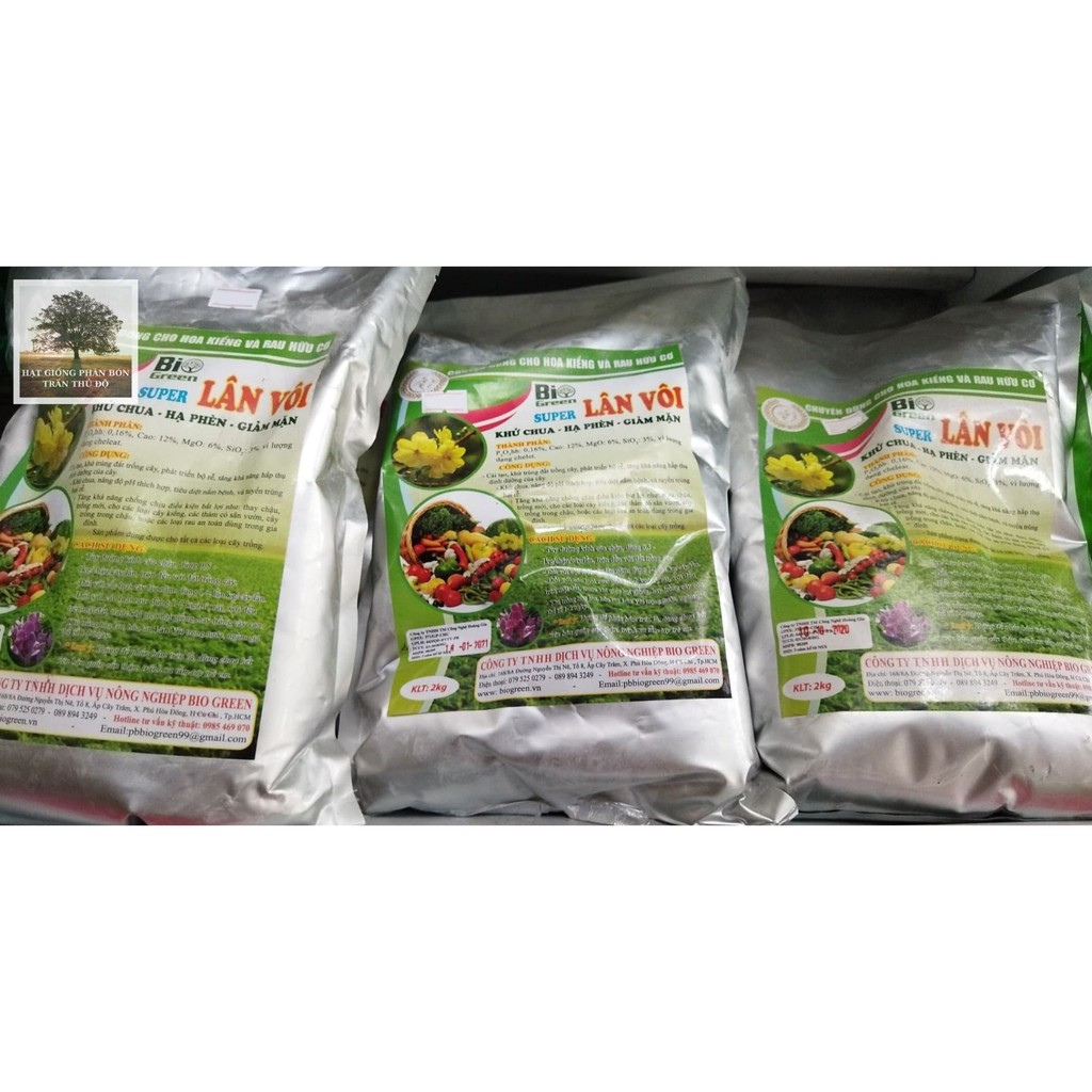 KHỬ TRÙNG ĐẤT - SUPER LÂN VÔI BIO GREEN 2KG